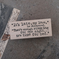 Catslife Press Rubber Stamp - It's late darling_1