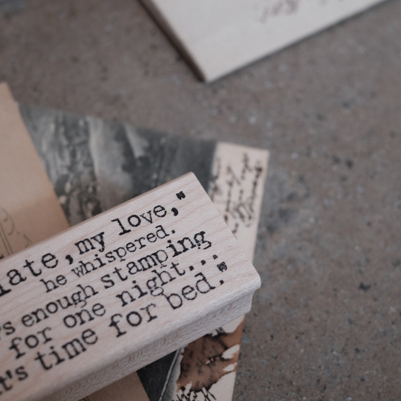 Catslife Press Rubber Stamp - It's late darling