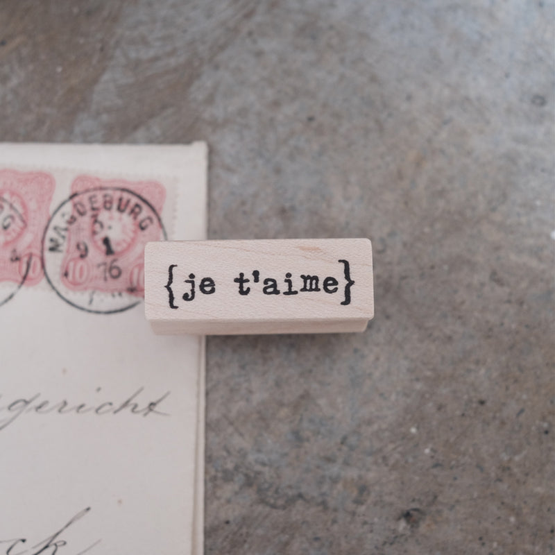 Catslife Press Rubber Stamp - je taime