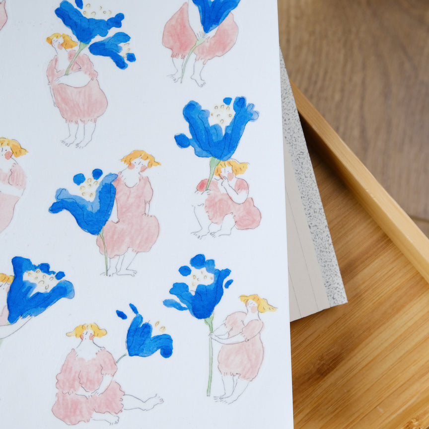 Dodolulu Some Blue Flowers - Sticker