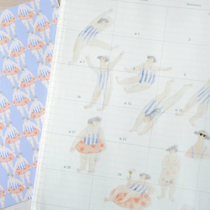 Dodolulu The Stripped Swimsuit - Sticker | 貼紙組-條子泳衣1