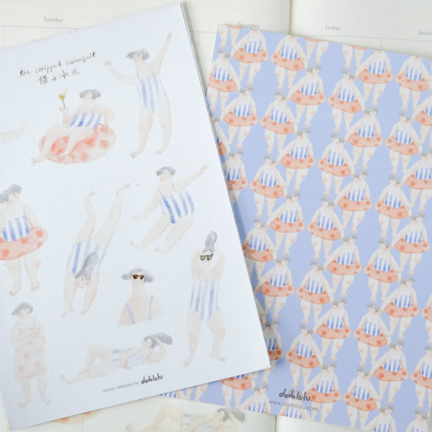 Dodolulu The Stripped Swimsuit - Sticker | 貼紙組-條子泳衣1