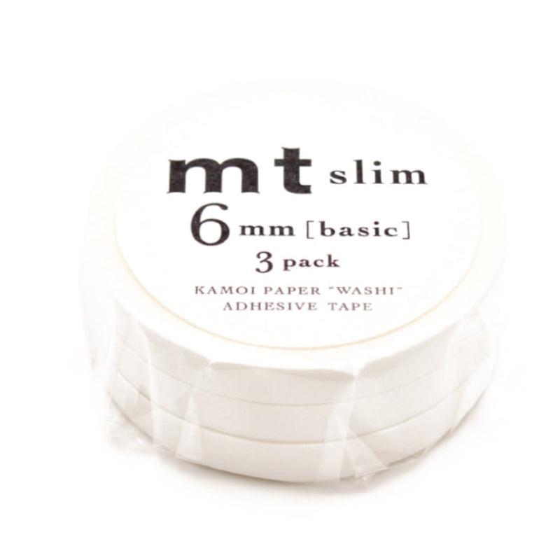 MTSLIM23 MT Slim 6mm Washi Tape Set K Matte White