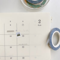 Maotu 3mm washi tape set (4 + 1 rolls) - Pattern 2 Woodland