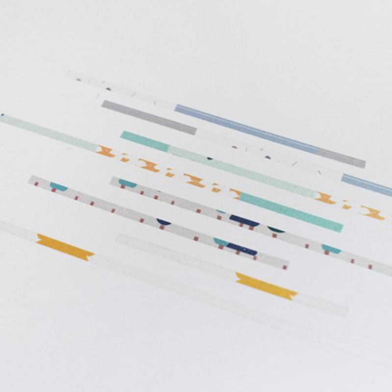 Maotu 3mm washi tape set (4 + 1 rolls) - Pattern 2 Woodland