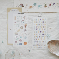 Mossland Back to Summer Stickers - Letters / Illustration