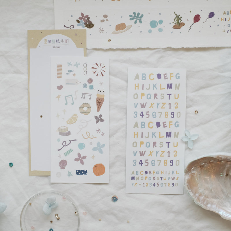 Mossland Back to Summer Stickers - Letters / Illustration