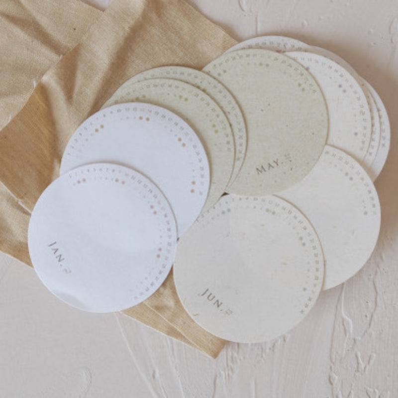 Mossland 苔岛 MOON Monthly Calendar - Japanese Mino Washi Paper 美濃和紙 / Translucent Paper