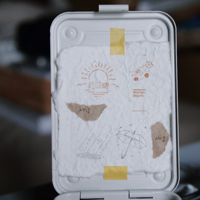 Mossland 苔岛 晴雨时刻印章 Weather Series Rubber Stamp Set - Sunny / Rainy Day