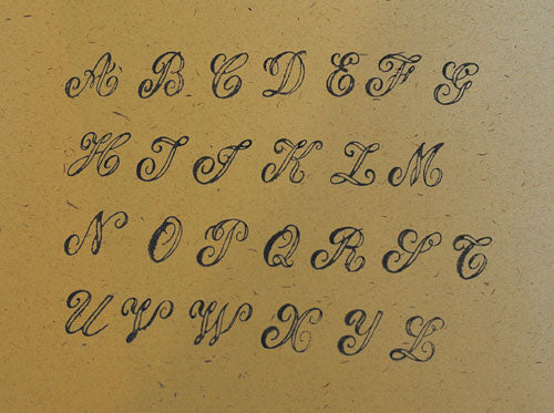 20135 倉敷意匠 Classiky Cursive Alphabet Stamp