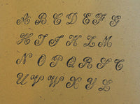 20135 倉敷意匠 Classiky Cursive Alphabet Stamp