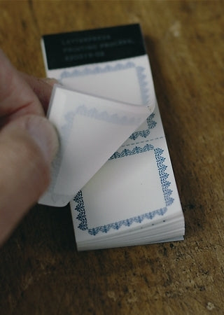 20319-02 Classiky εζ·ζε  Letterpress Printed Label Book - Dark Blue