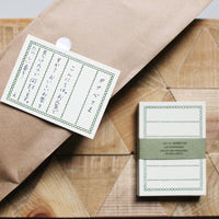 20320-03 Classiky εζ·ζε  Classiky Letterpress Memo Card - Dark green