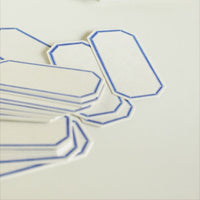 20320-09 20320-10 Classiky εζ·ζε  Octagon Framed Letterpress Label Card - Red / Blue