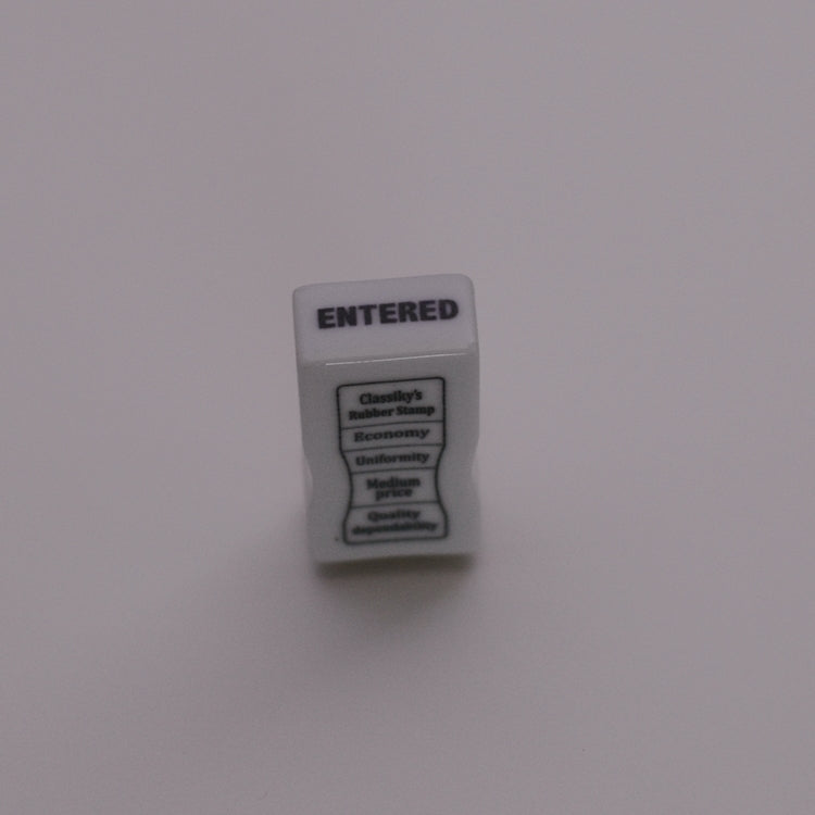 20451-01 Classiky 倉敷意匠 Porcelain Office Stamps - Rectangular ENTERED
