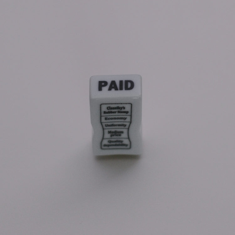 20451-02 Classiky 倉敷意匠 Porcelain Office Stamps - Rectangular PAID