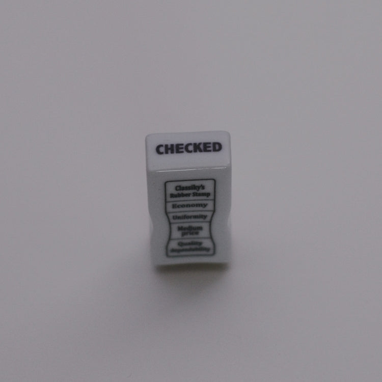 20451-04 Classiky 倉敷意匠 Porcelain Office Stamps - Rectangular CHECKED