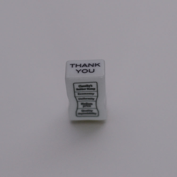 20451-06 Classiky 倉敷意匠 Porcelain Office Stamps - Rectangular THANK YOU