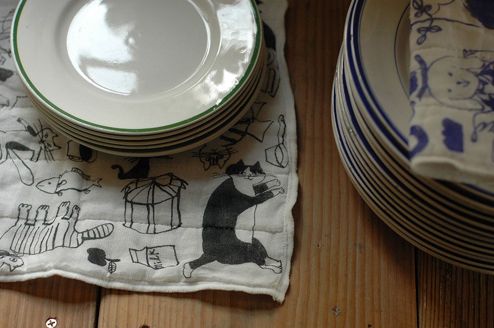 99211-01 99211-02Classiky εζ·ζε  x Toranekobonbon Kitchen Cloth Cat / Dog