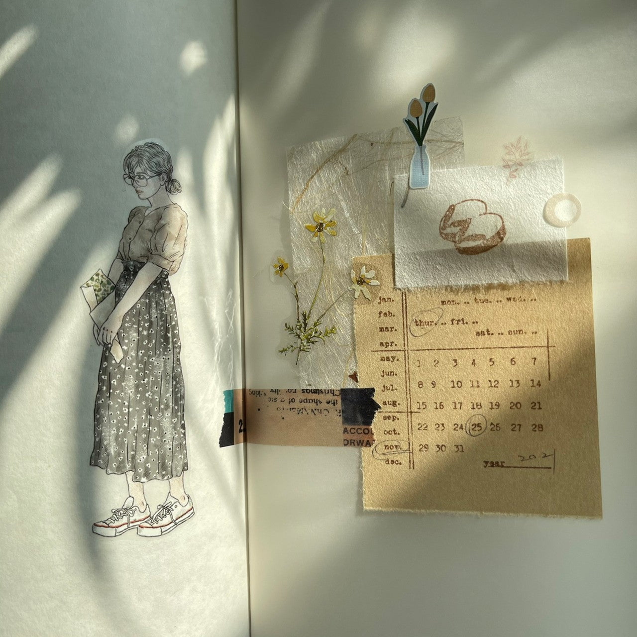 Pion PET Tape - Press Flowers 壓花手稿_11