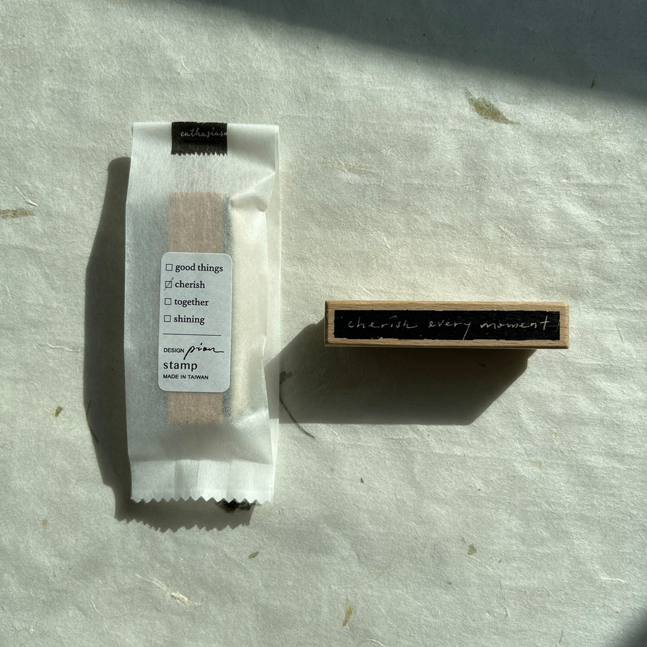 Pion Rubber Stamp - Cherish