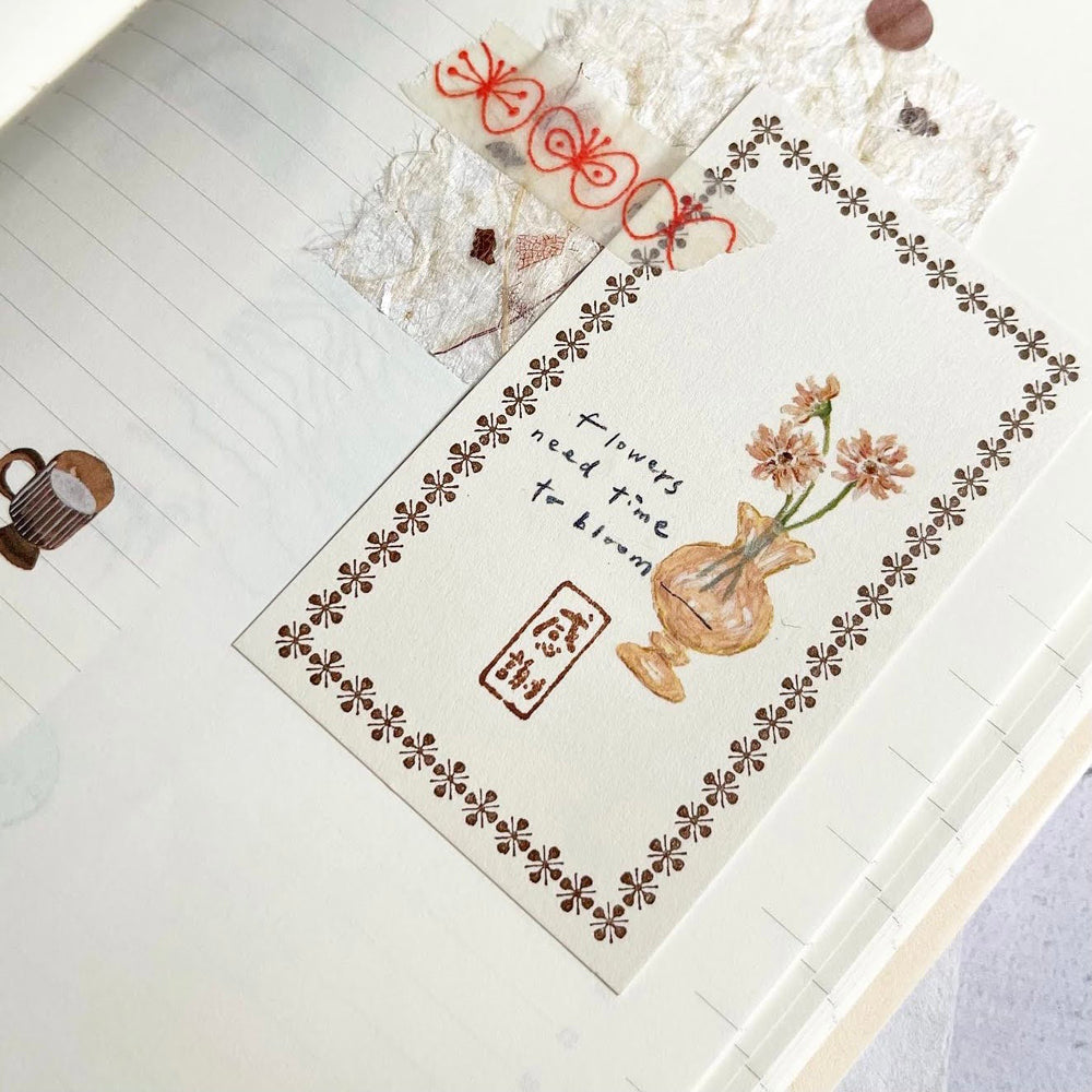 Pion Rubber Stamp - Tiny Words 感謝 (Thanks) | 幸福 (Happiness) | 勇氣 (Courage)