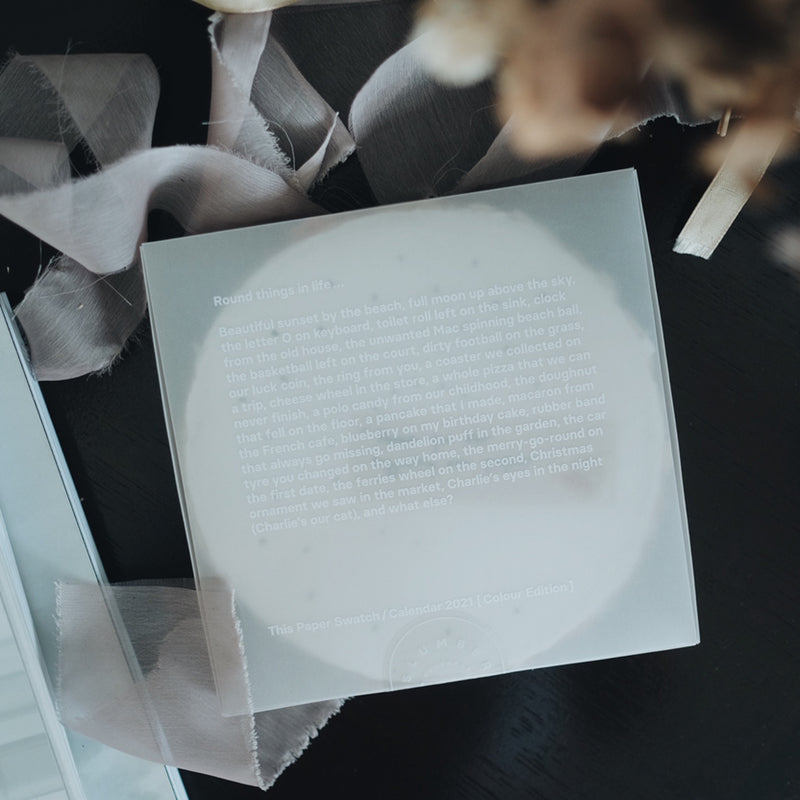 Slumber Bugs Limited Edition Paper Swatch / Handmade Calendar 2021