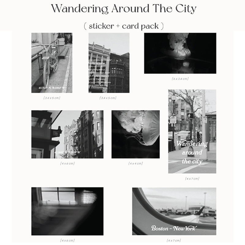 XXXL Studio Card & Sticker Set - Wandering Around the City