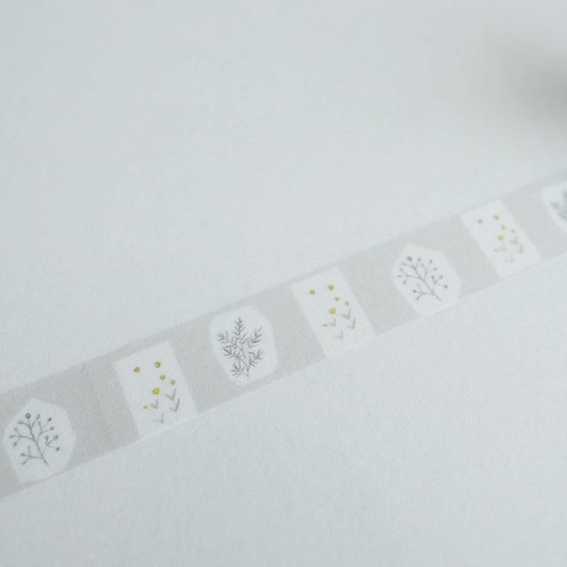 Yohaku x Check & Stripe Washi Tape YC-002 Winter Forest