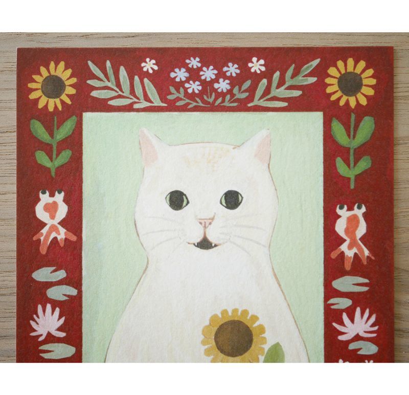 4legs Postcard - Cat #3 (White Cat)