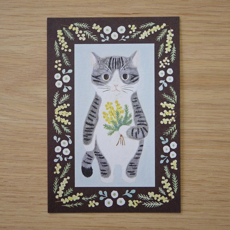 4legs Postcard - Cat #5(Mackerel White)