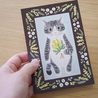 4legs Postcard - Cat #5(Mackerel White)