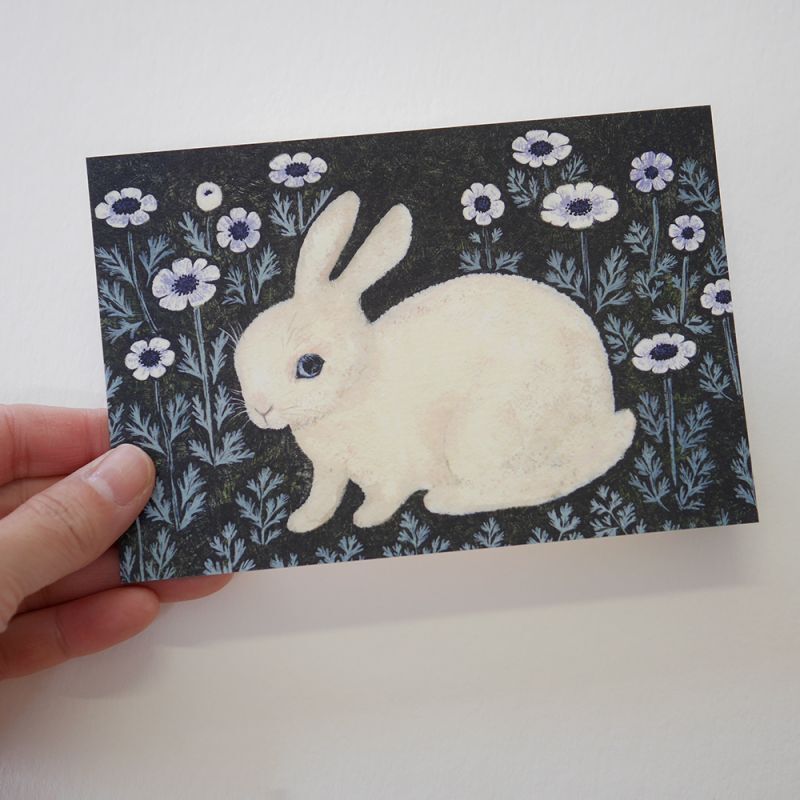 4legs Postcard - Rabbit Anemones
