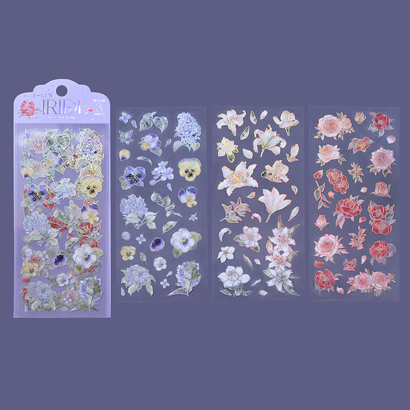 BGM 3-sheet Sticker - IRIDE/ Blooming