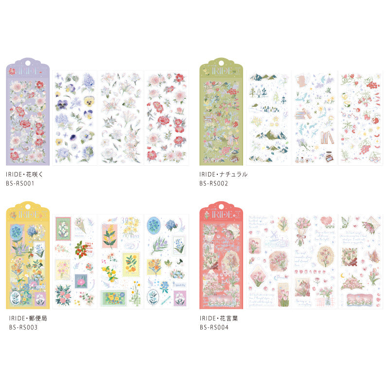 BGM 3-sheet Sticker - IRIDE/ Blooming