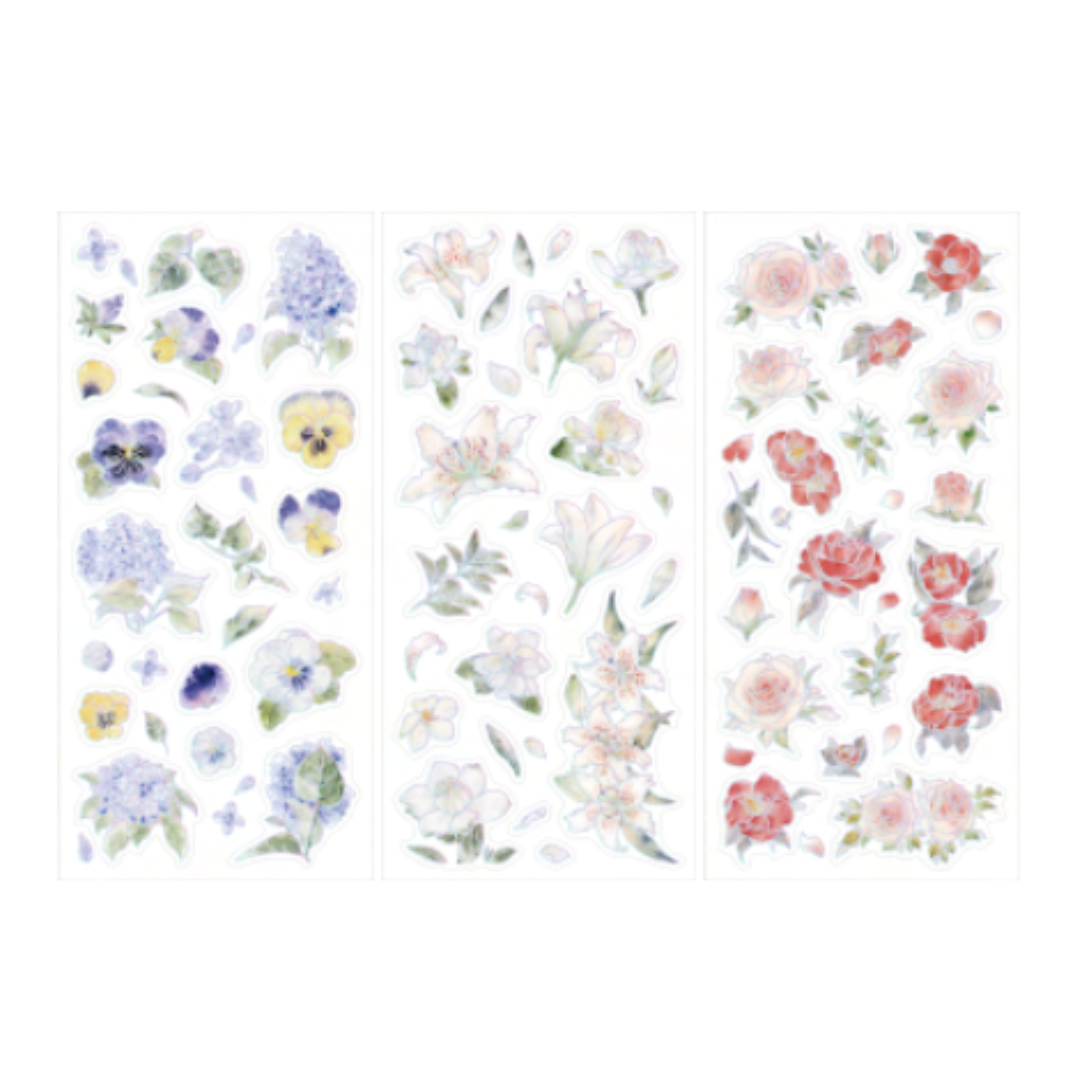 BGM 3-sheet Sticker - IRIDE/ Blooming