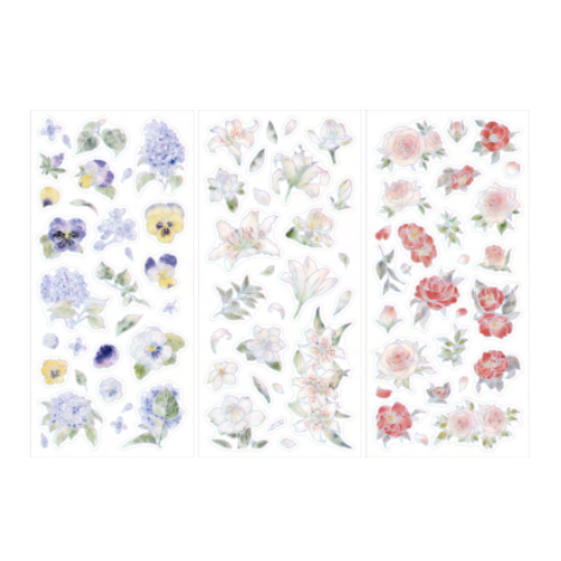 BGM 3-sheet Sticker - IRIDE/ Blooming