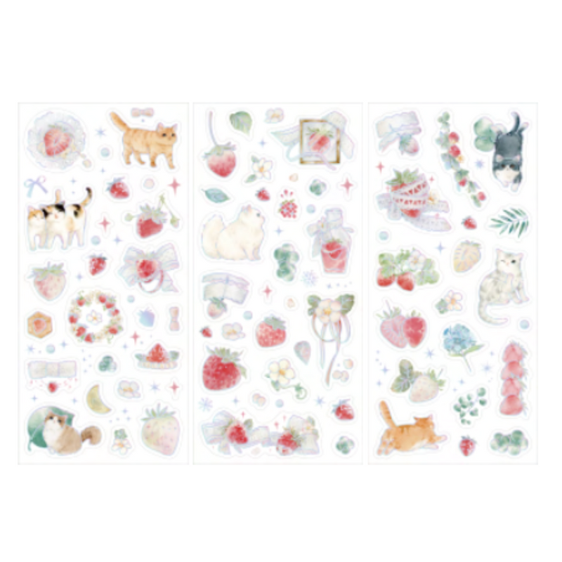 BGM 3-sheet Sticker - IRIDE/ Cat