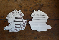 Classiky Die-Cut Toranekobonbon Memo Cards- Cat