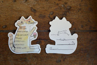 Classiky Die-Cut Toranekobonbon Memo Cards- Cat