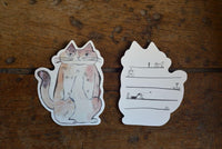 Classiky Die-Cut Toranekobonbon Memo Cards- Cat