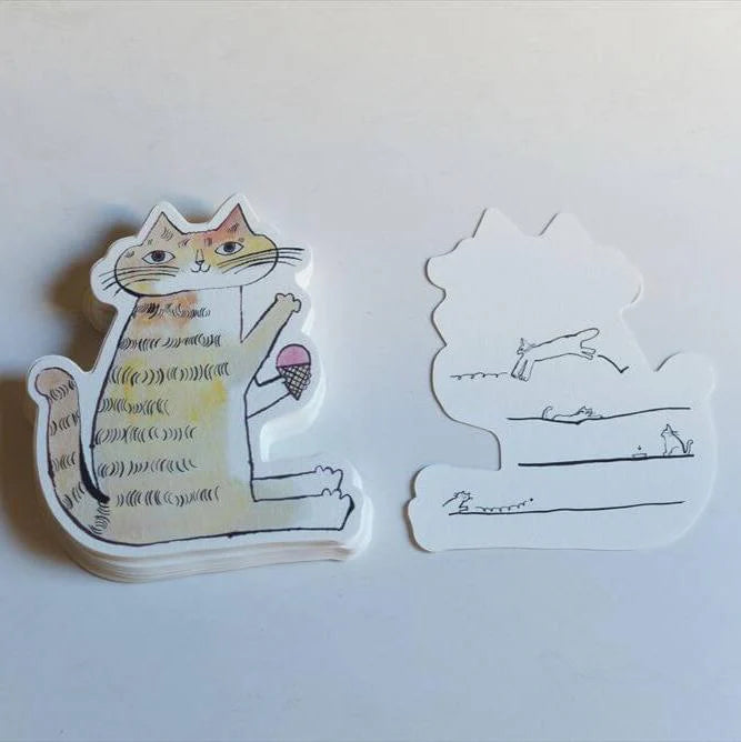 Classiky Die-Cut Toranekobonbon Memo Cards- Cat