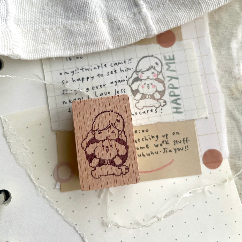 msbulat Rubber Stamp - Furry therapy / 治愈毛球