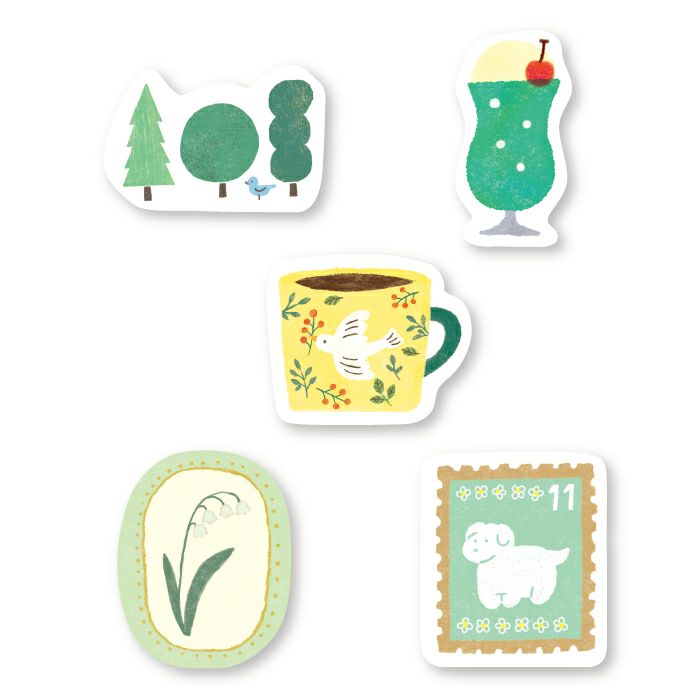 Furukawashiko My Perfect Day Sticker Flakes - Green