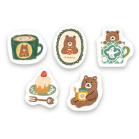 Furukawashiko Sticker Flakes - Cup and Bear