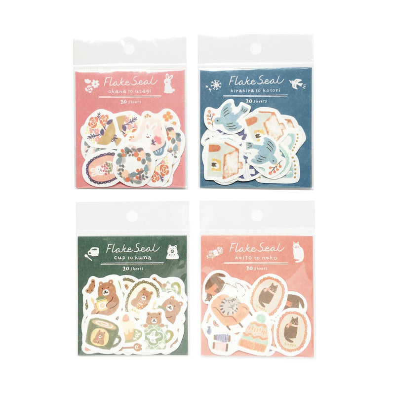 Furukawashiko Sticker Flakes - Cup and Bear