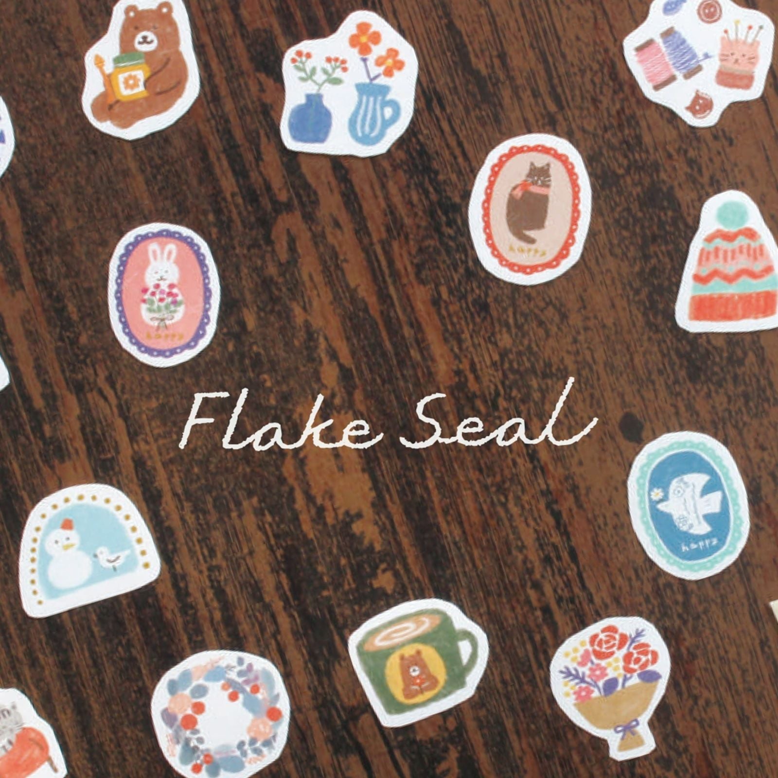 Furukawashiko Sticker Flakes - Yarn and Cat