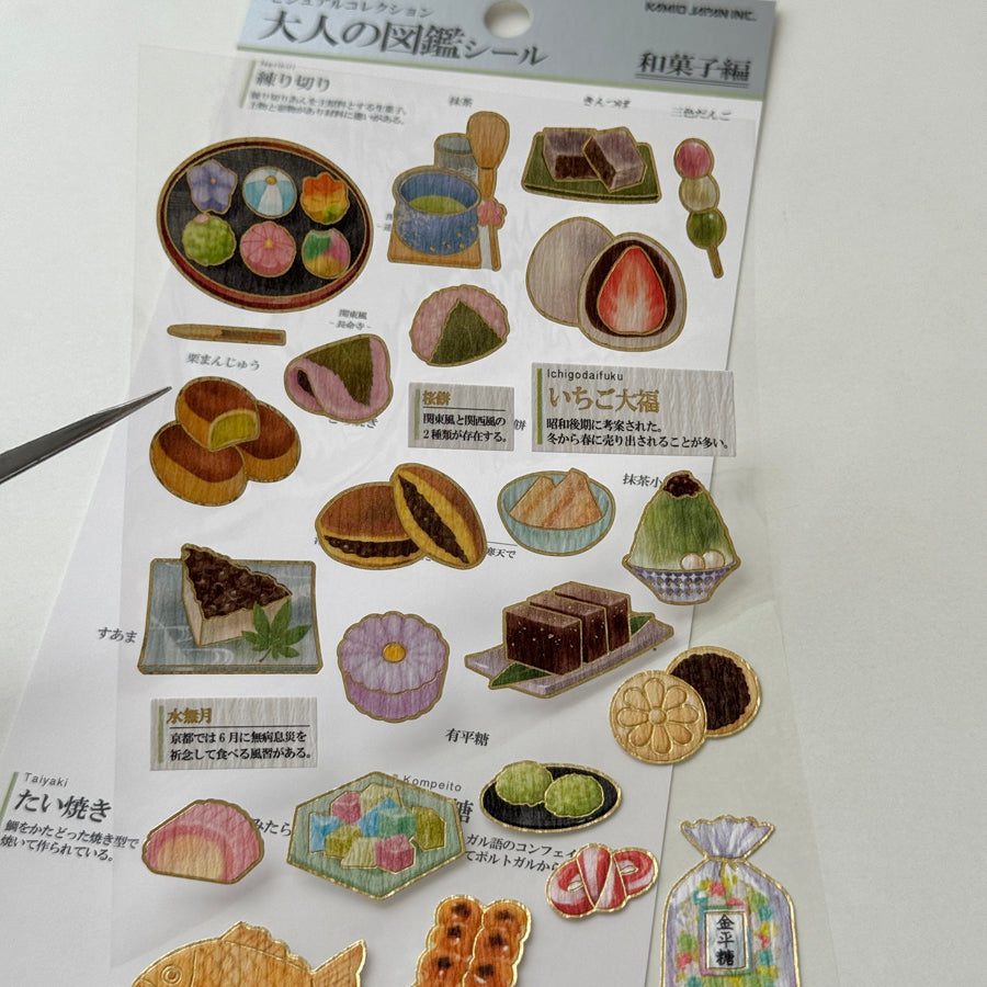 Kamio Adult Picture Book Stickers - Japanese Confectionery