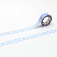 MT Deco Washi Tape - Thick Checkered Pastel Ultramarine