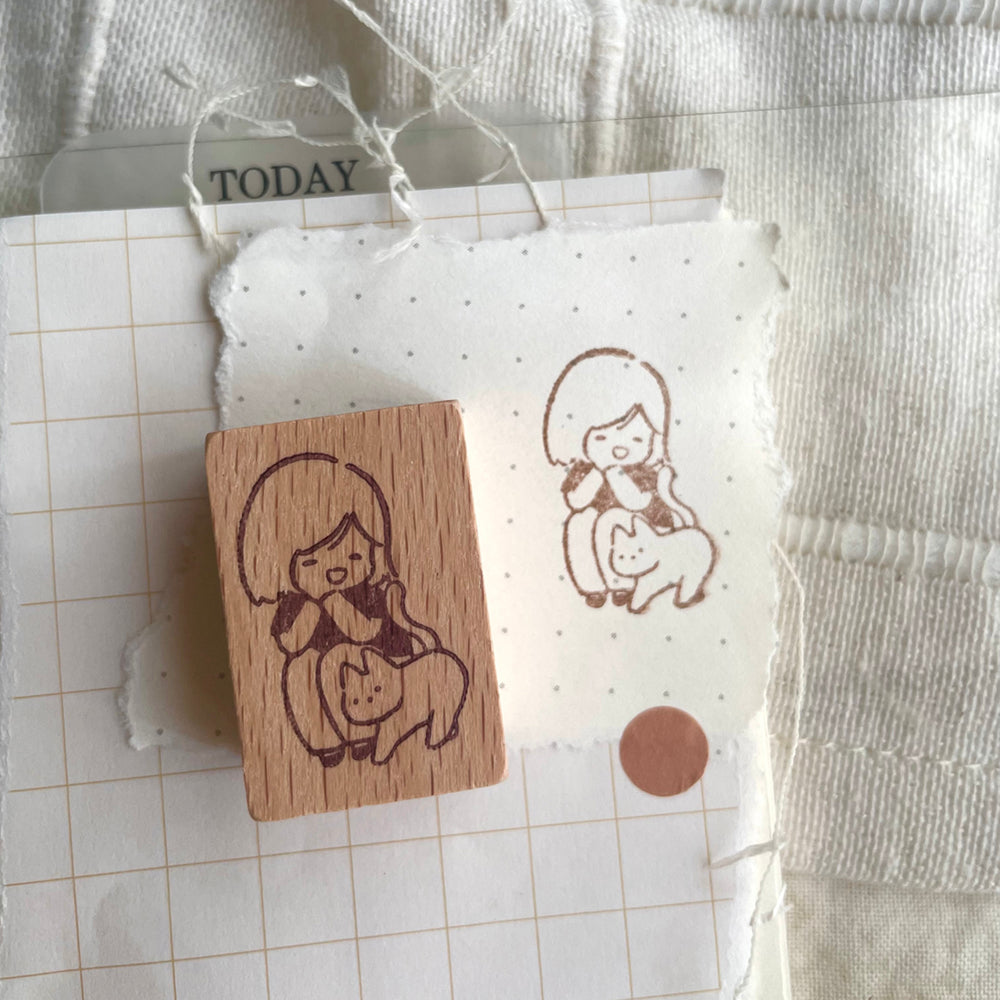 msbulat Rubber Stamp - Meow magic / 喵力全开